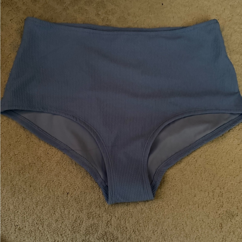 H&M High-Waisted Blue Swimsuit Bottom Size 16 New